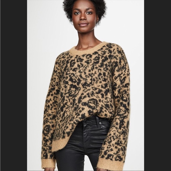 Madewell leopard print alpaca and wool sweater size large - Picture 3 of 6